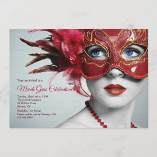 Mardi Gras Mask Invitation