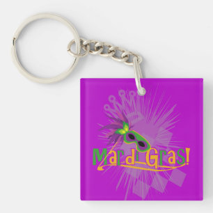 Mardi Gras Mask Keychain