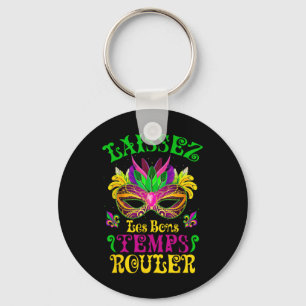 Mardi Gras Mask Let The Good Times Roll Fleur De L Keychain