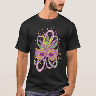 Mardi Gras Mask Masquerade Party Parade Shenanigan T-Shirt