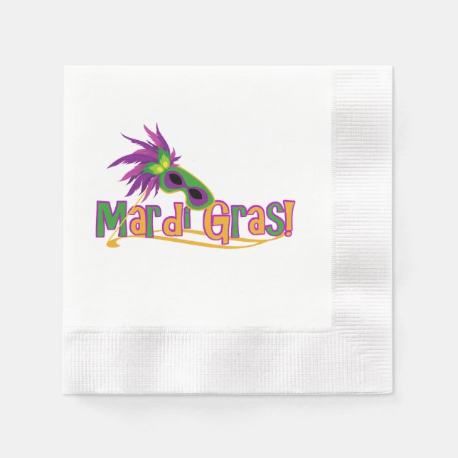 Mardi Gras Mask Napkin (Front)