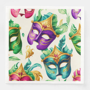 Mardi Gras Mask Paper Dinner Napkins