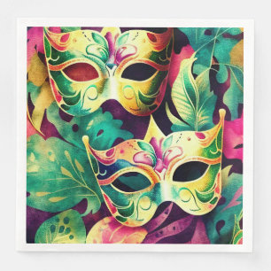 Mardi Gras Mask Paper Dinner Napkins