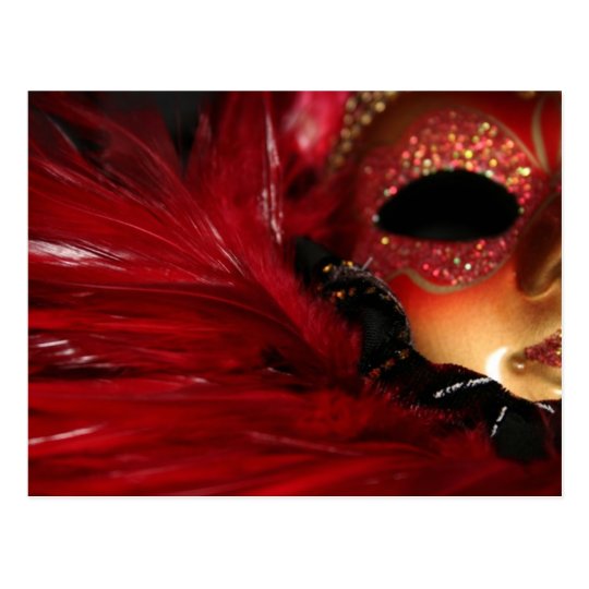 Mardi Gras Mask Postcard