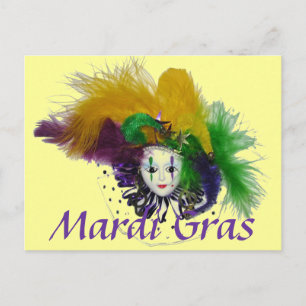 Mardi Gras Mask Postcard