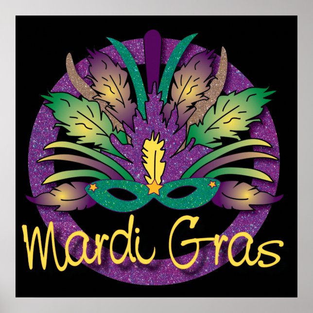 Mardi Gras Mask Poster (Front)