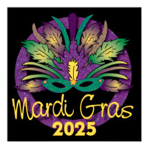 Mardi Gras Mask Poster - 2025