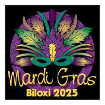 Mardi Gras Mask Poster - 2025 - Biloxi, MS