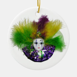 Mardi Gras Mask Purple Ceramic Ornament