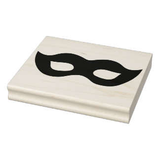 Mardi Gras Mask Silhouette Rubber Art Stamp