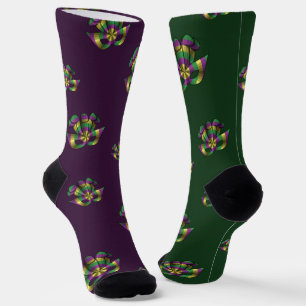 Mardi Gras Mask Socks