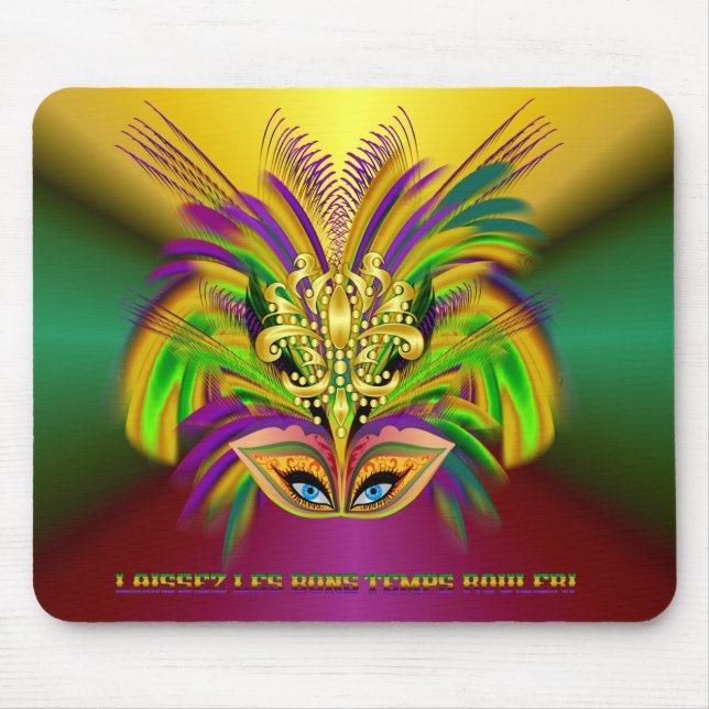 Mardi-Gras-Mask-The-Queen-V-2 Mouse Pad (Front)