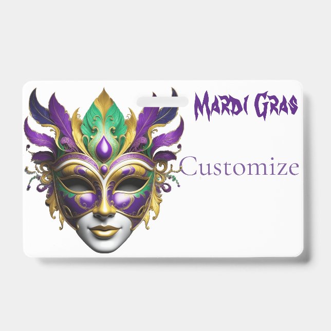 Mardi Gras Mask Thunder_Cove Badge (Front)