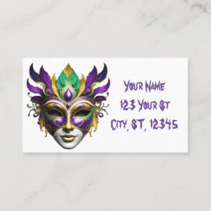 Mardi Gras Mask Thunder_Cove Business Card