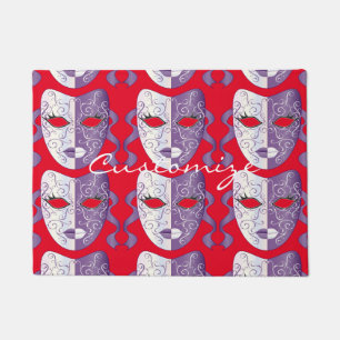 Mardi Gras Mask Thunder_Cove Doormat