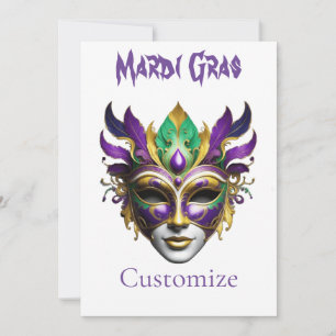 Mardi Gras Mask Thunder_Cove Invitation