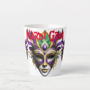 Mardi Gras Mask Thunder_Cove Latte Mug