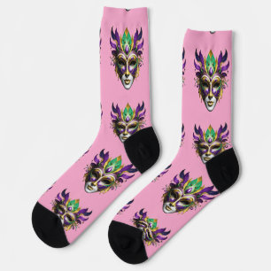 Mardi Gras Mask Thunder_Cove Socks