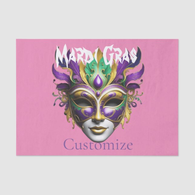 Mardi Gras Mask Thunder_Cove Tissue Paper (Front)