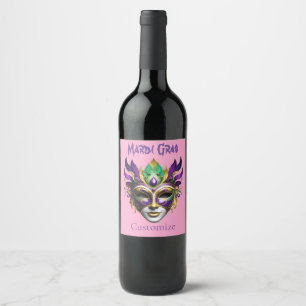 Mardi Gras Mask Thunder_Cove Wine Label