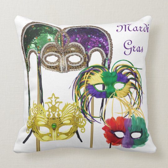 Mardi Gras Masks 1 Throw Pillow