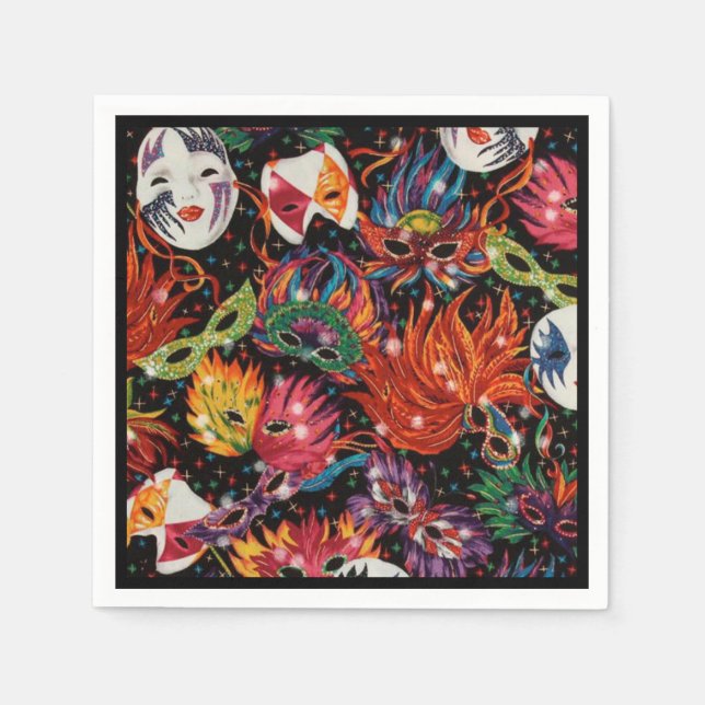 Mardi Gras Masks 2 Napkin (Front)
