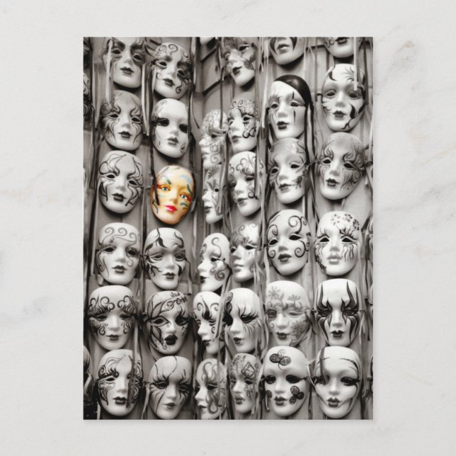 Mardi Gras Masks Postcard (Front)