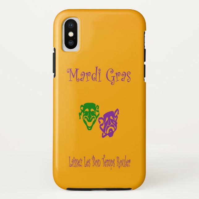Mardi Gras Masks Rouler Case-Mate iPhone Case (Back)