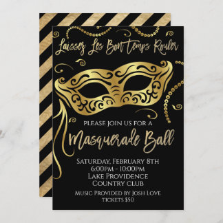 Mardi Gras Masquerade Ball Invitation