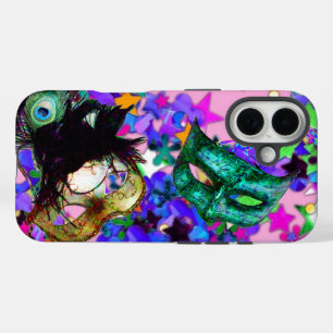 MARDI GRAS MASQUERADE BALL MASK  confetti iPhone 16 Case