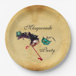MARDI GRAS MASQUERADE BALL MASK  Parchment  Paper Plate