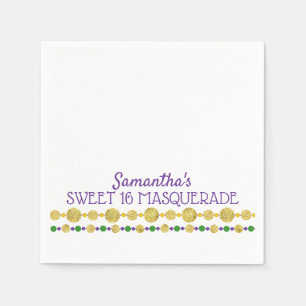 Mardi Gras   Masquerade Carnival Napkin