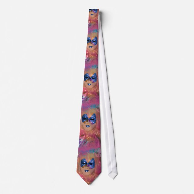 Mardi Gras masquerade costume party Tie (Front)