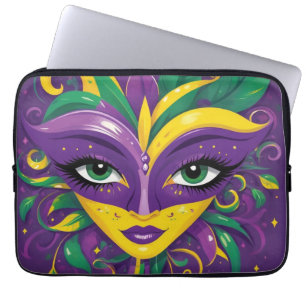 Mardi Gras Masquerade  Laptop Sleeve