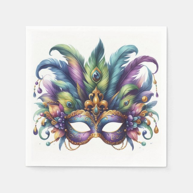 Mardi Gras Masquerade Napkin (Front)