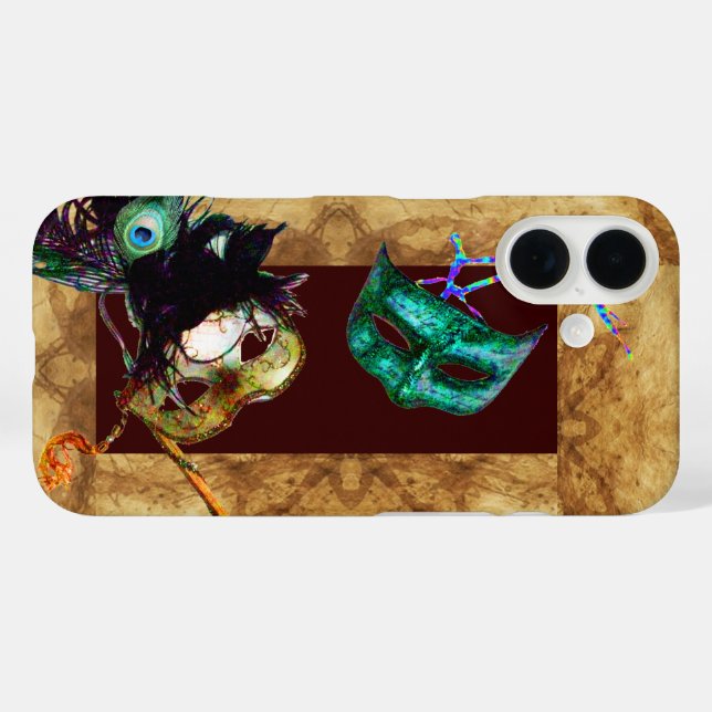 MARDI GRAS MASQUERADE parchment Case-Mate iPhone Case (Back (Horizontal))