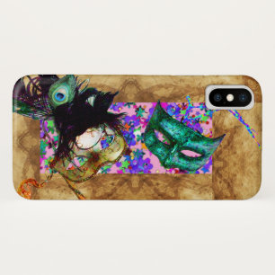 MARDI GRAS MASQUERADE parchment confetti Case-Mate iPhone Case