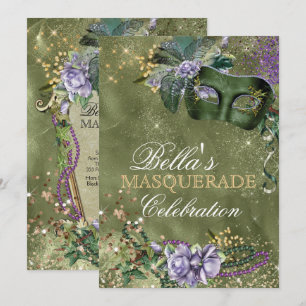 Mardi Gras Masquerade Party Invitation