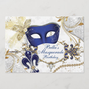 Mardi Gras Masquerade Party Invitations