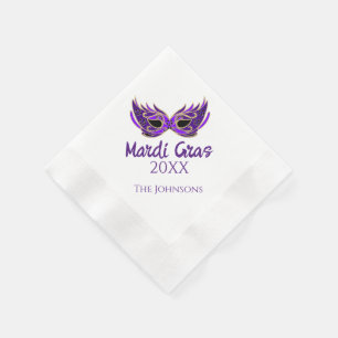 Mardi Gras Masquerade Party Paper Napkins