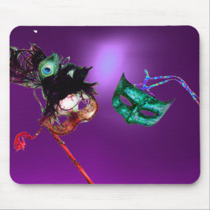 MARDI GRAS MASQUERADE purple Mouse Pad