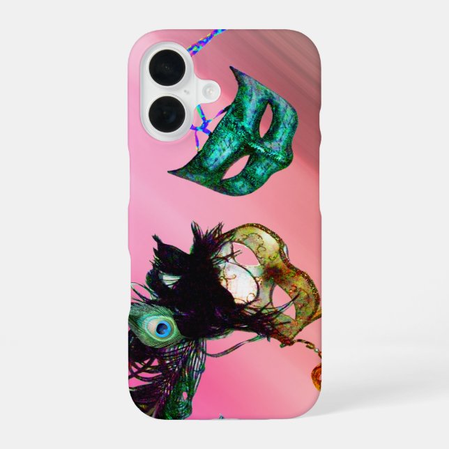 MARDI GRAS MASQUERADE silk iPhone 16 Case (Back)