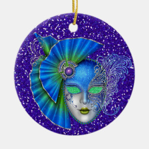Mardi Gras - Masquerade - SRF Ceramic Ornament