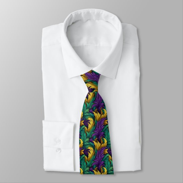 Mardi Gras Men's Tie  (Tied)