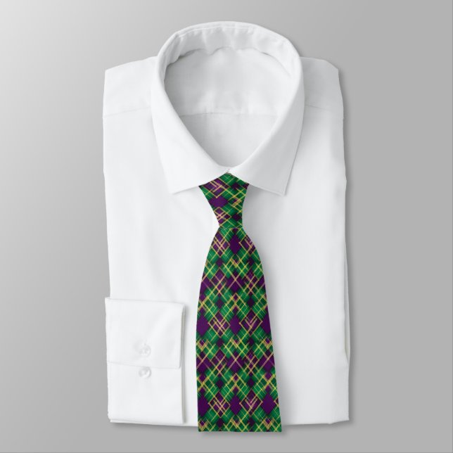 Mardi Gras Men's Tie  (Tied)