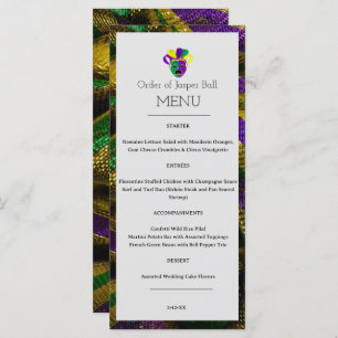 Mardi Gras Menu