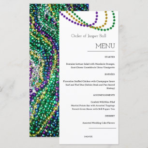 Mardi Gras Menu