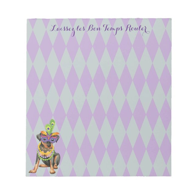 Mardi Gras Min Pin Notepad (Front)