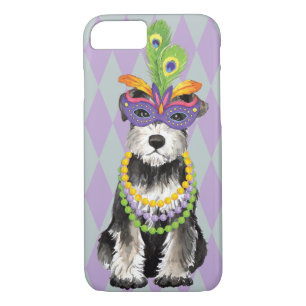 Mardi Gras Mini Schnauzer Case-Mate iPhone Case