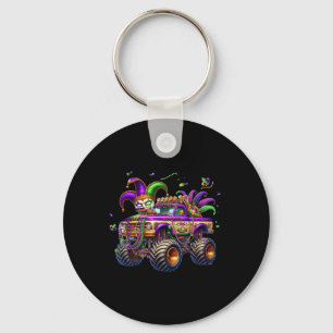 Mardi Gras Monster Truck Kids Toddlers New Orleans Keychain